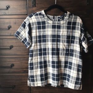 Madewell plaid top
